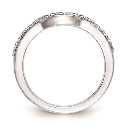 0.25ct. CZ Solid Real 14K White Gold Wedding Wedding Band Ring
