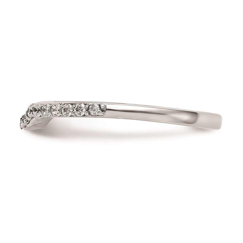 0.25ct. CZ Solid Real 14K White Gold Wedding Wedding Band Ring