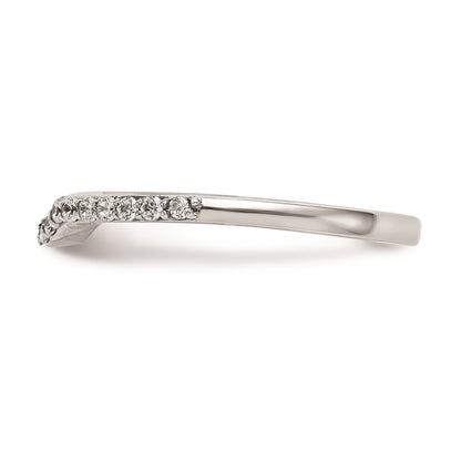 0.25ct. CZ Solid Real 14K White Gold Wedding Wedding Band Ring