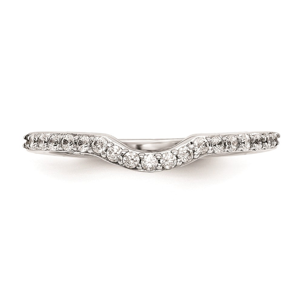 0.25ct. CZ Solid Real 14K White Gold Wedding Wedding Band Ring