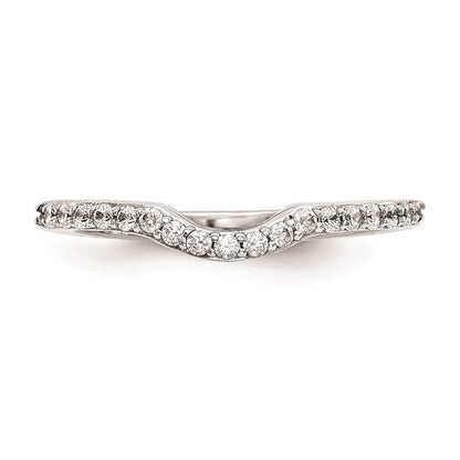 0.25ct. CZ Solid Real 14K White Gold Wedding Wedding Band Ring