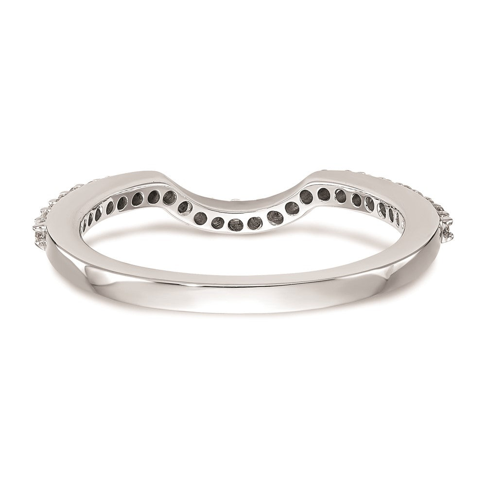 0.25ct. CZ Solid Real 14K White Gold Wedding Wedding Band Ring