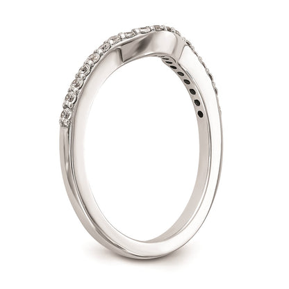 0.25ct. CZ Solid Real 14K White Gold Wedding Wedding Band Ring