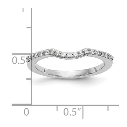 0.25ct. CZ Solid Real 14K White Gold Wedding Wedding Band Ring