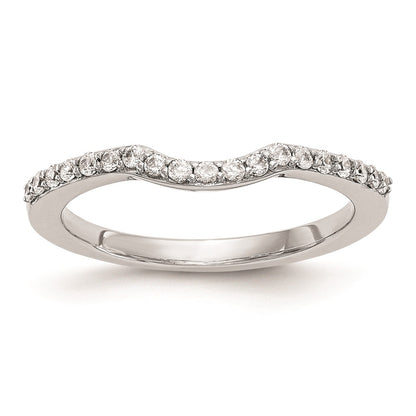 0.25ct. CZ Solid Real 14K White Gold Wedding Wedding Band Ring