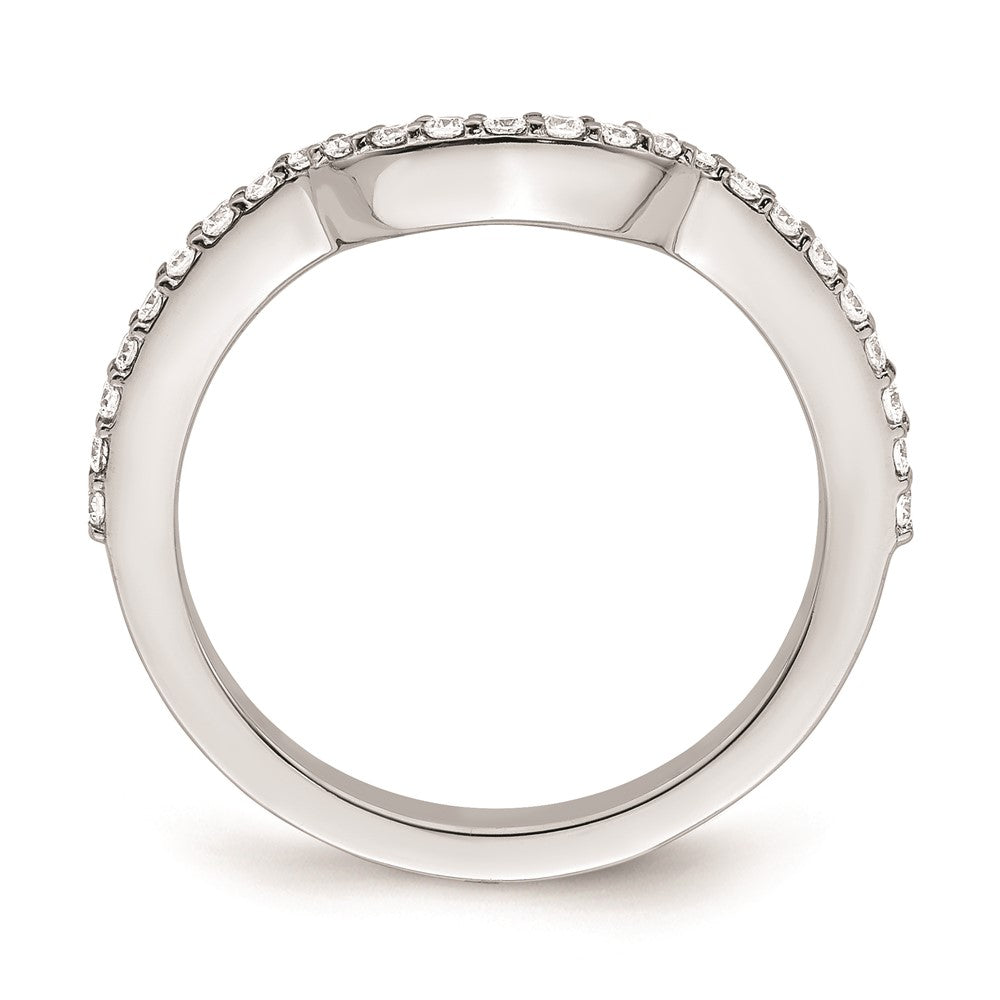 0.30ct. CZ Solid Real 14K White Gold Wedding Wedding Band Ring