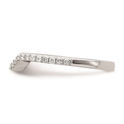0.30ct. CZ Solid Real 14K White Gold Wedding Wedding Band Ring