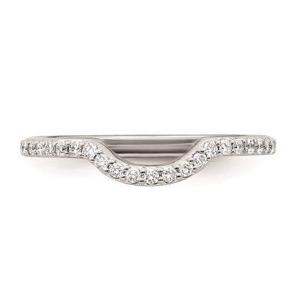 0.30ct. CZ Solid Real 14K White Gold Wedding Wedding Band Ring
