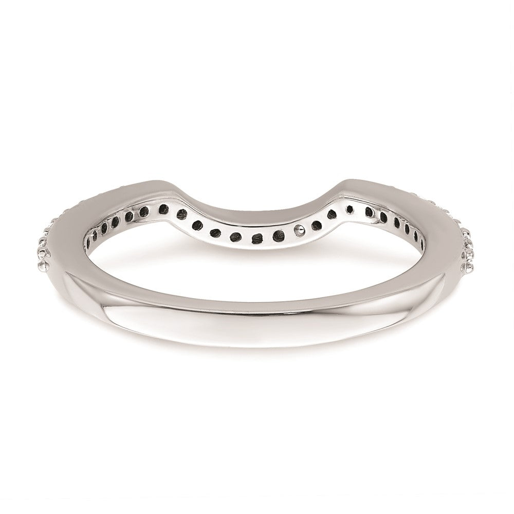 0.30ct. CZ Solid Real 14K White Gold Wedding Wedding Band Ring