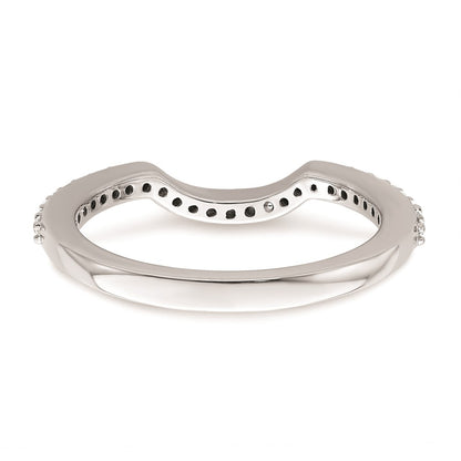 0.30ct. CZ Solid Real 14K White Gold Wedding Wedding Band Ring
