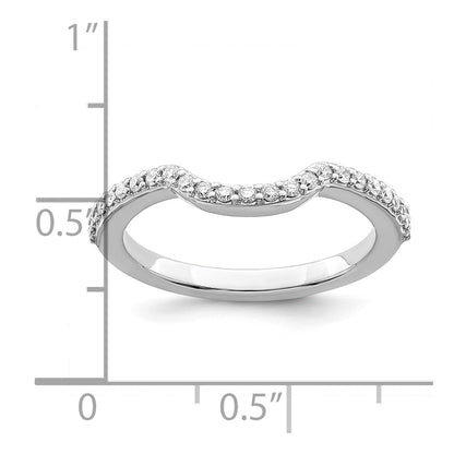 0.30ct. CZ Solid Real 14K White Gold Wedding Wedding Band Ring