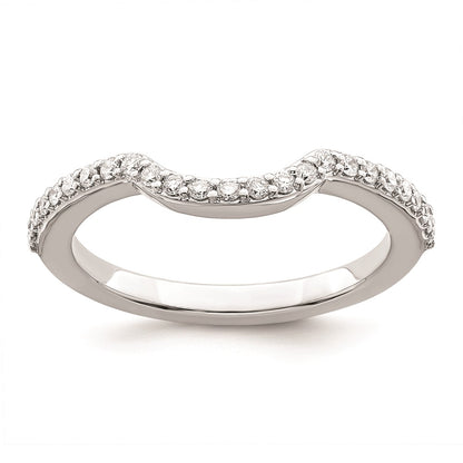 0.30ct. CZ Solid Real 14K White Gold Wedding Wedding Band Ring