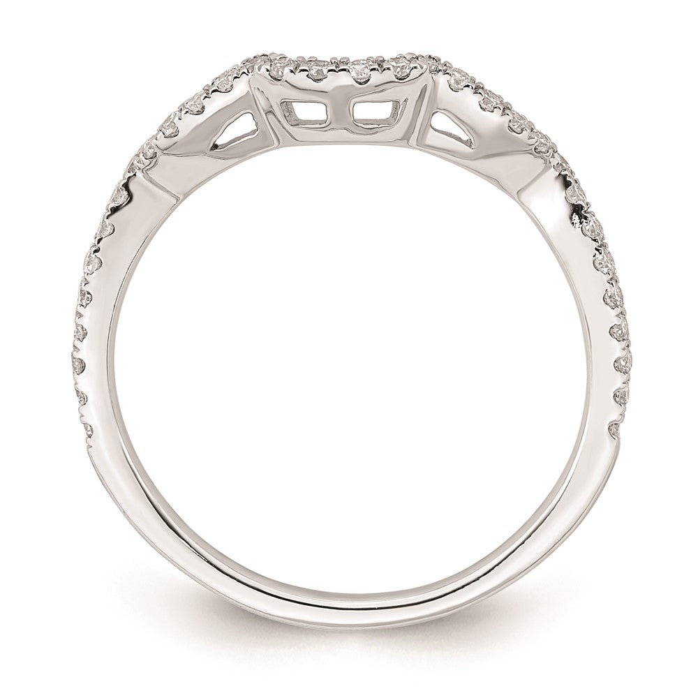 0.26ct. CZ Solid Real 14K White Gold Wedding Wedding Band Ring