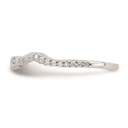 0.26ct. CZ Solid Real 14K White Gold Wedding Wedding Band Ring