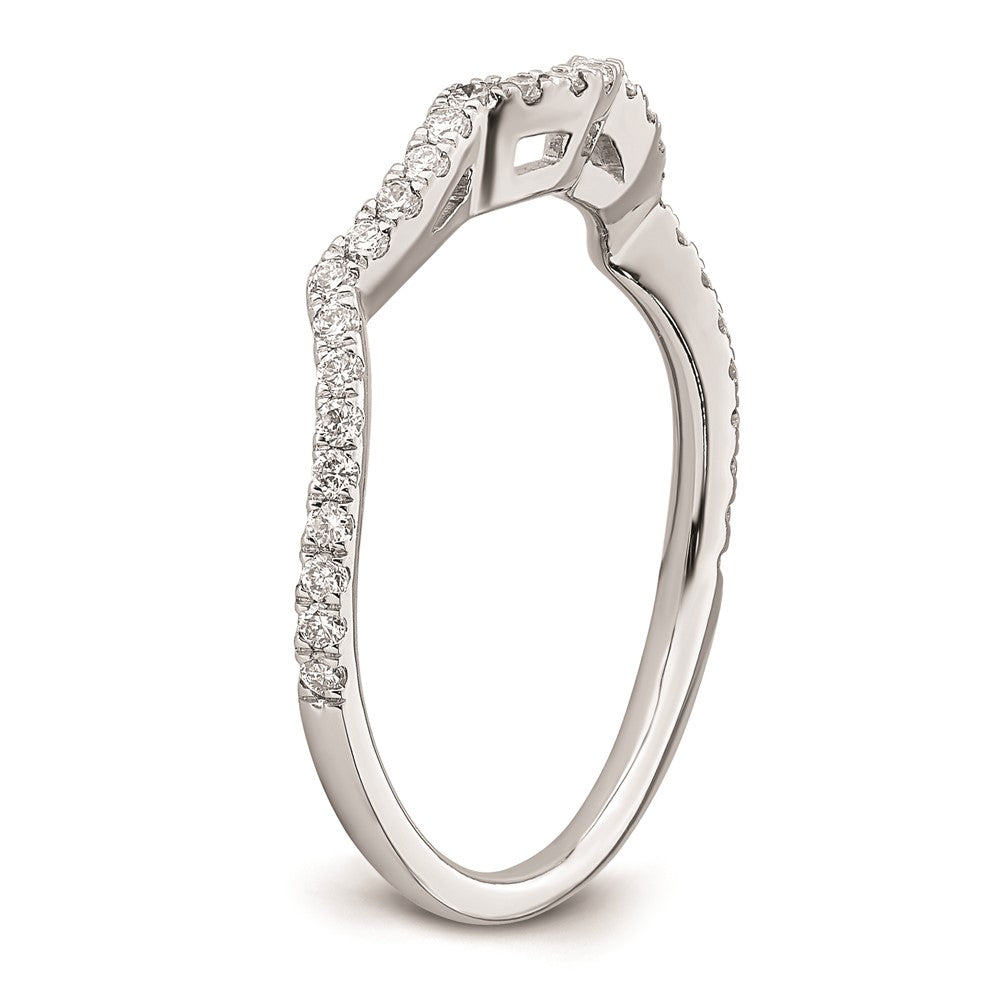 0.26ct. CZ Solid Real 14K White Gold Wedding Wedding Band Ring