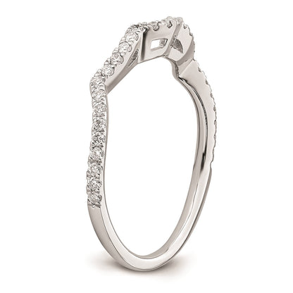 0.26ct. CZ Solid Real 14K White Gold Wedding Wedding Band Ring