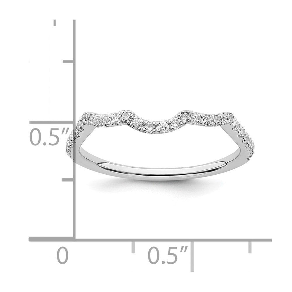 0.26ct. CZ Solid Real 14K White Gold Wedding Wedding Band Ring