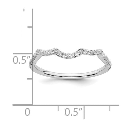 0.26ct. CZ Solid Real 14K White Gold Wedding Wedding Band Ring