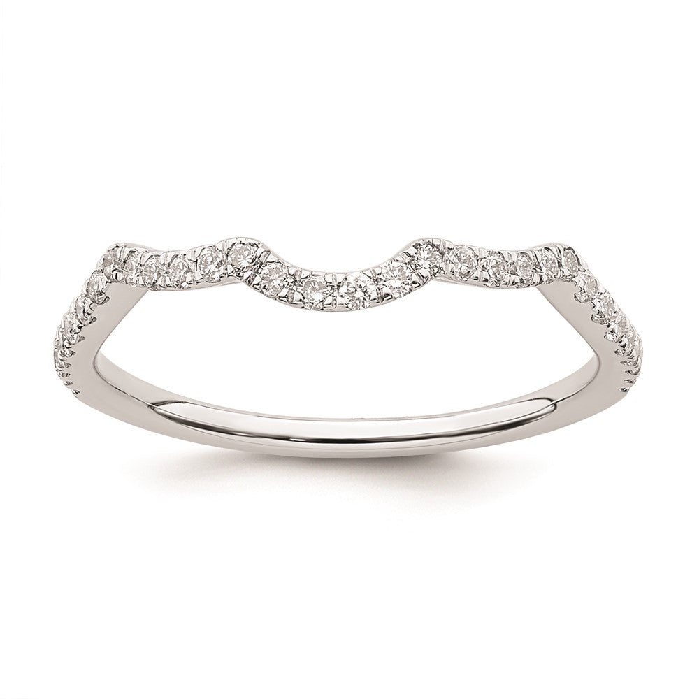 0.26ct. CZ Solid Real 14K White Gold Wedding Wedding Band Ring