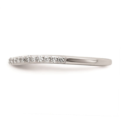 0.25ct. CZ Solid Real 14K White Gold Wedding Wedding Band Ring