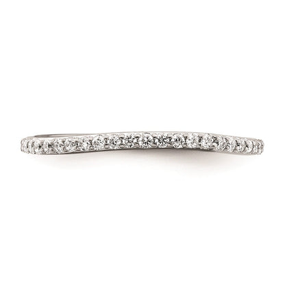0.25ct. CZ Solid Real 14K White Gold Wedding Wedding Band Ring
