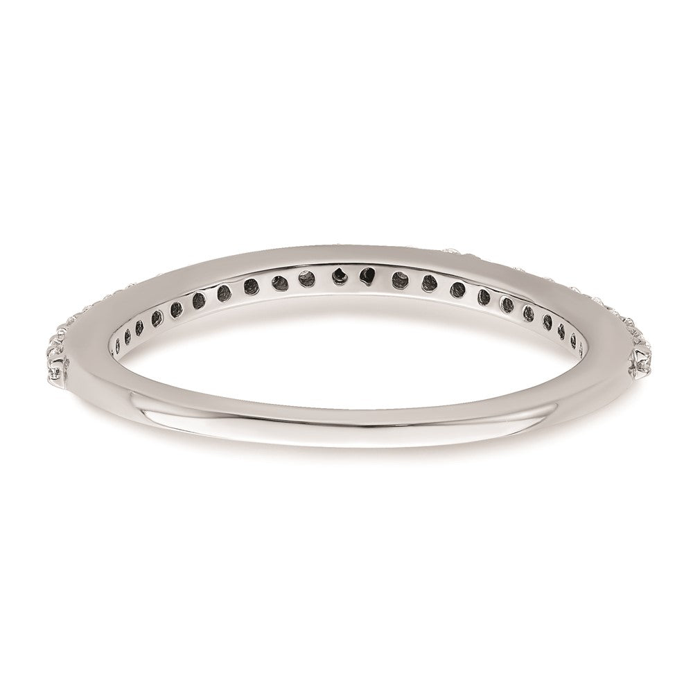 0.25ct. CZ Solid Real 14K White Gold Wedding Wedding Band Ring