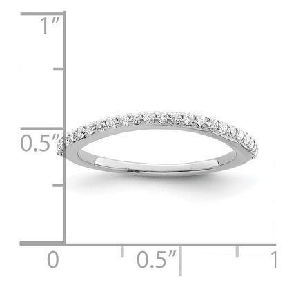 0.25ct. CZ Solid Real 14K White Gold Wedding Wedding Band Ring