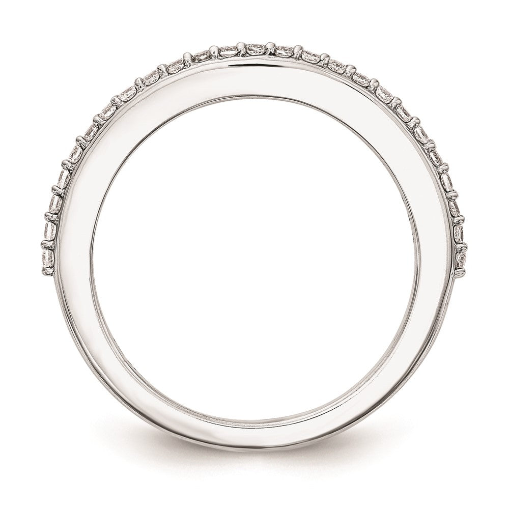 0.28ct. CZ Solid Real 14K White Gold Wedding Wedding Band Ring