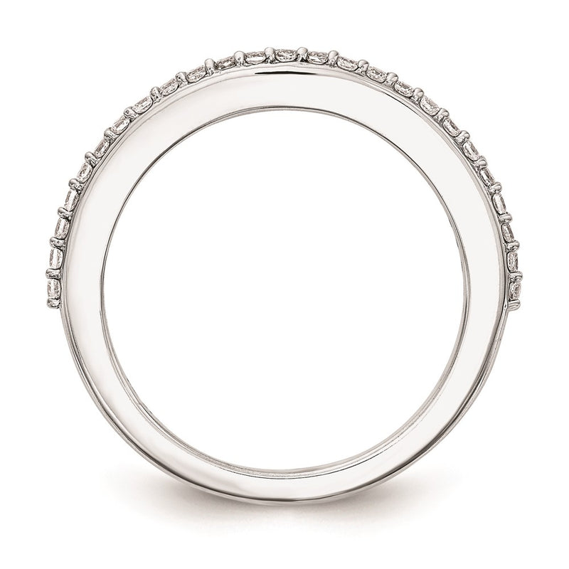 14K White Gold Real Diamond Wedding Band