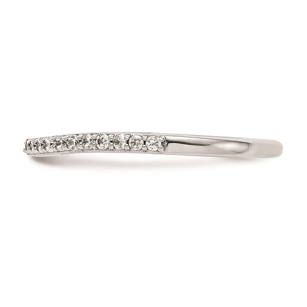 0.28ct. CZ Solid Real 14K White Gold Wedding Wedding Band Ring