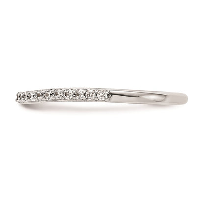 0.28ct. CZ Solid Real 14K White Gold Wedding Wedding Band Ring