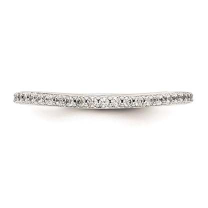 0.28ct. CZ Solid Real 14K White Gold Wedding Wedding Band Ring