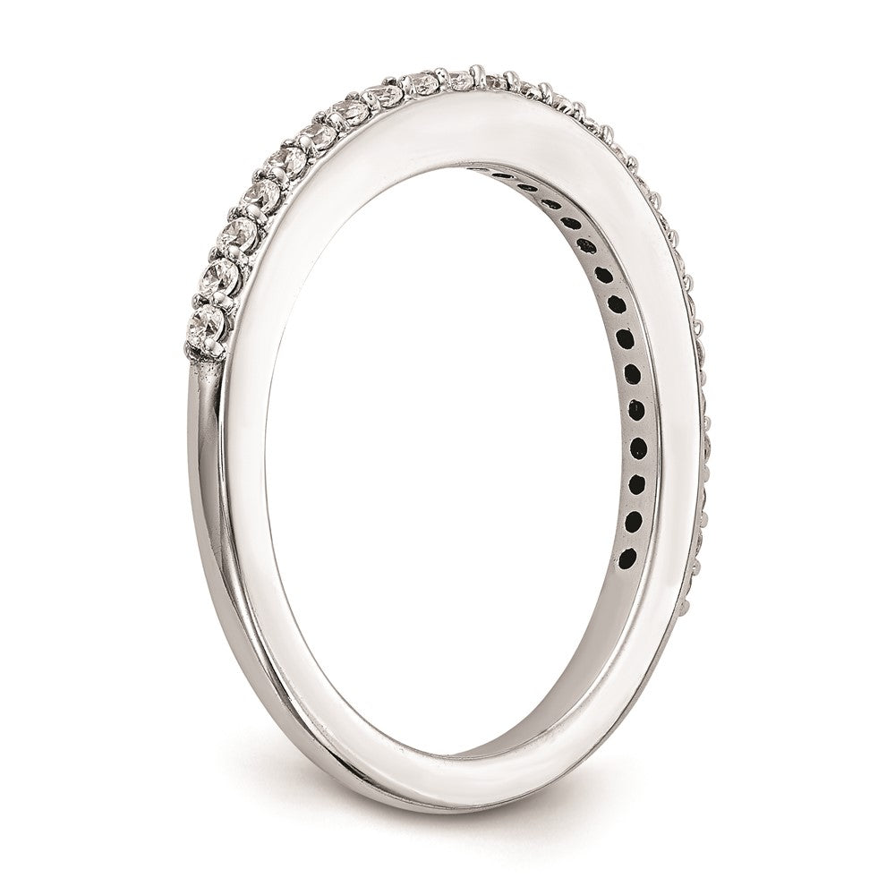 0.28ct. CZ Solid Real 14K White Gold Wedding Wedding Band Ring