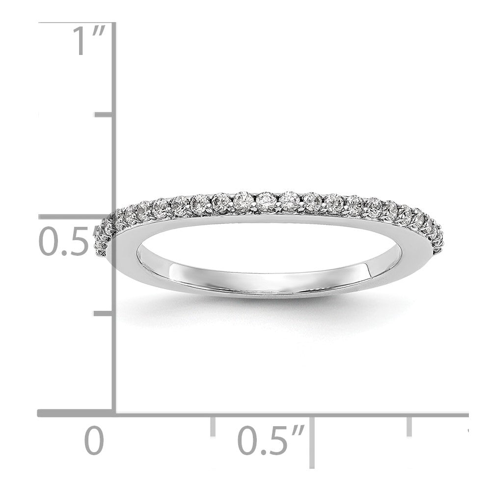0.28ct. CZ Solid Real 14K White Gold Wedding Wedding Band Ring