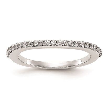 0.28ct. CZ Solid Real 14K White Gold Wedding Wedding Band Ring