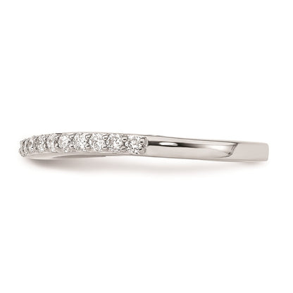 14K White Gold Real Diamond Wedding Band