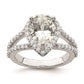 2.00ct. CZ Solid Real 14K White Gold Pear Pear Halo Engagement Ring