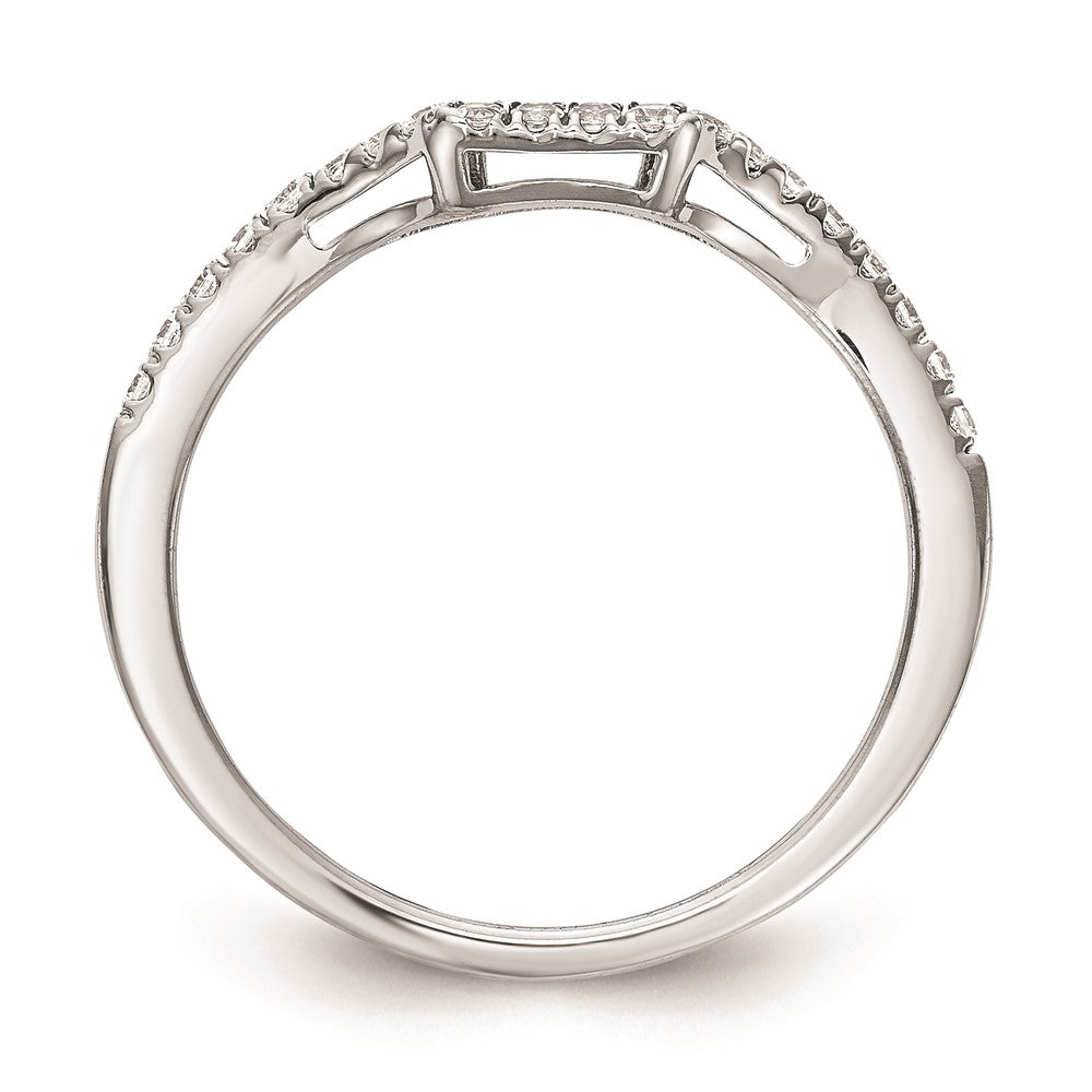 0.20ct. CZ Solid Real 14K White Gold Wedding Wedding Band Ring
