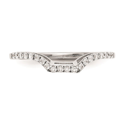 0.20ct. CZ Solid Real 14K White Gold Wedding Wedding Band Ring