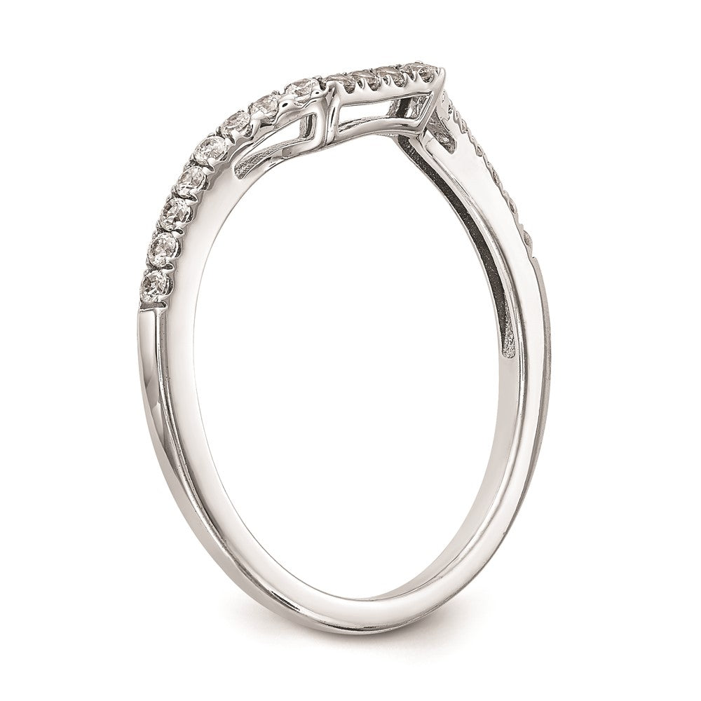 0.20ct. CZ Solid Real 14K White Gold Wedding Wedding Band Ring