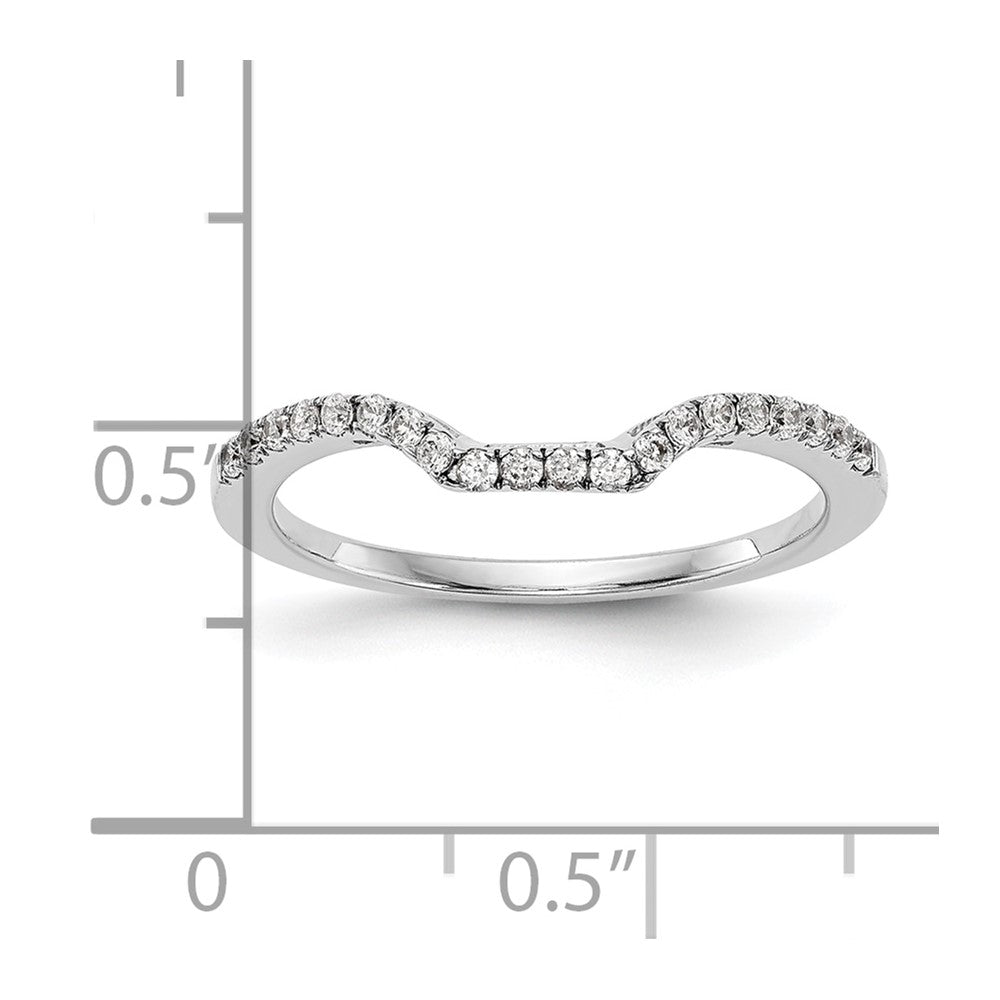 0.20ct. CZ Solid Real 14K White Gold Wedding Wedding Band Ring