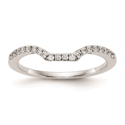 0.20ct. CZ Solid Real 14K White Gold Wedding Wedding Band Ring