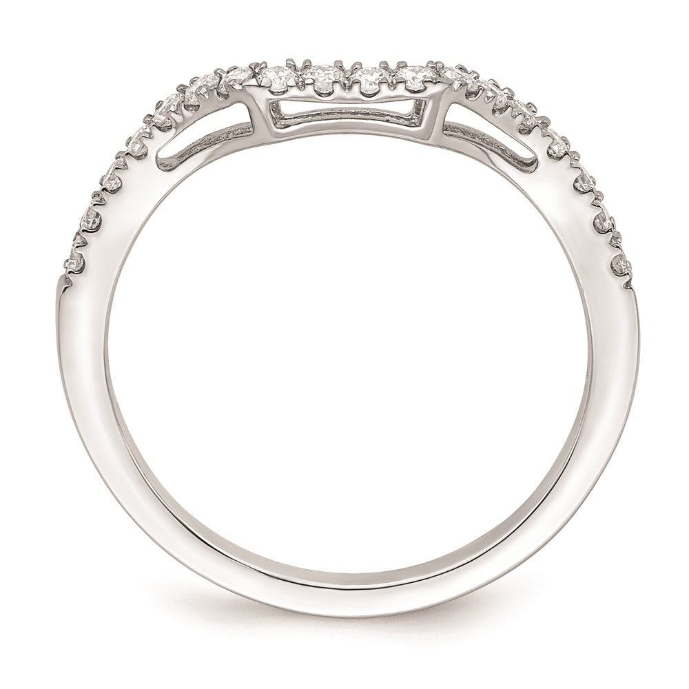 0.27ct. CZ Solid Real 14K White Gold Wedding Wedding Band Ring