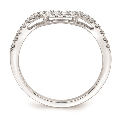 0.27ct. CZ Solid Real 14K White Gold Wedding Wedding Band Ring