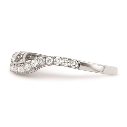 0.27ct. CZ Solid Real 14K White Gold Wedding Wedding Band Ring