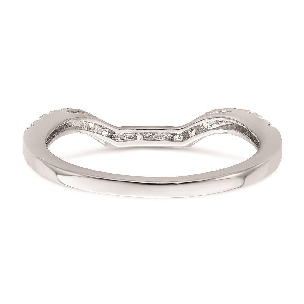 0.27ct. CZ Solid Real 14K White Gold Wedding Wedding Band Ring