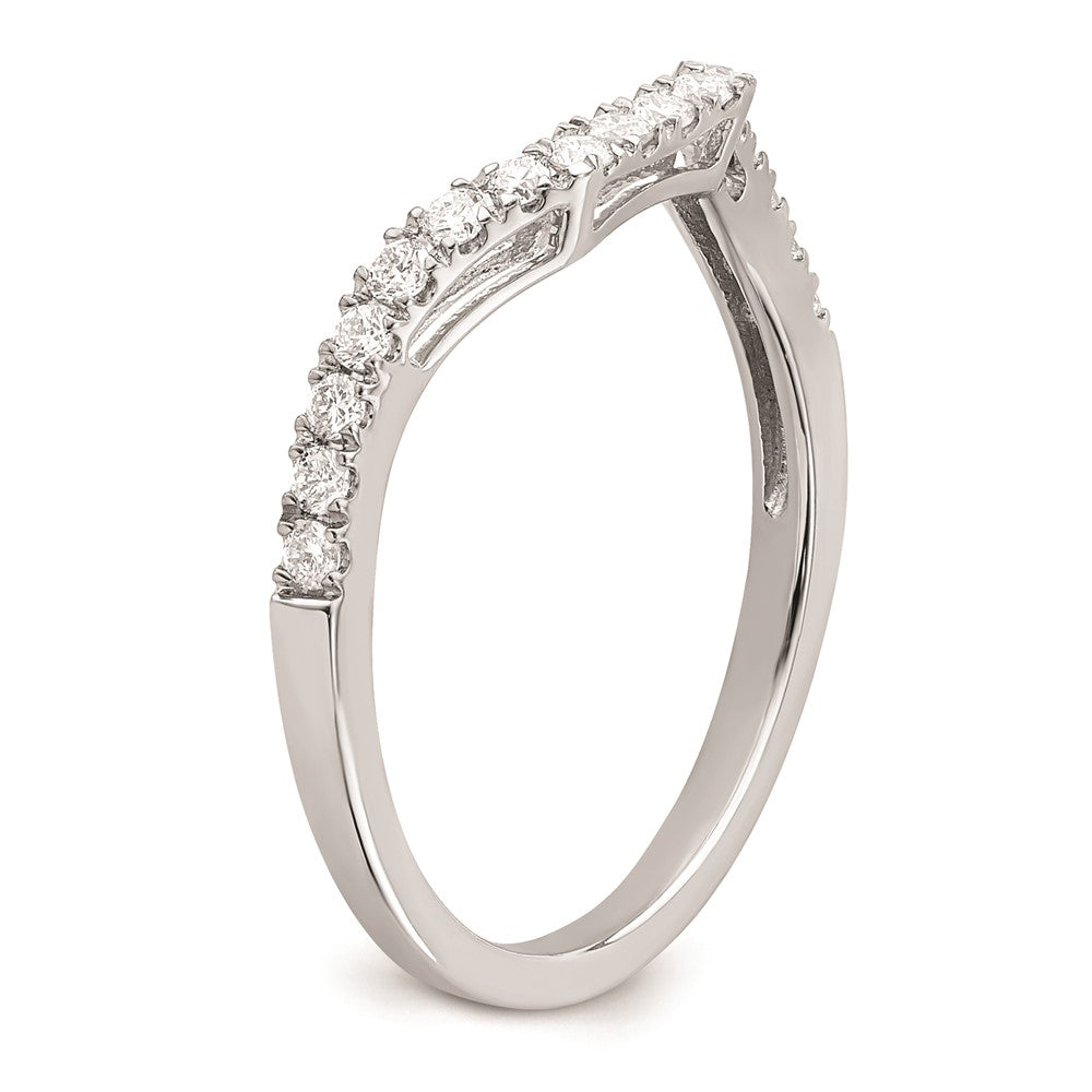 0.27ct. CZ Solid Real 14K White Gold Wedding Wedding Band Ring