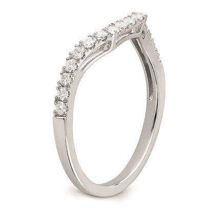 0.27ct. CZ Solid Real 14K White Gold Wedding Wedding Band Ring