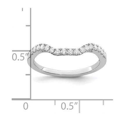 0.27ct. CZ Solid Real 14K White Gold Wedding Wedding Band Ring