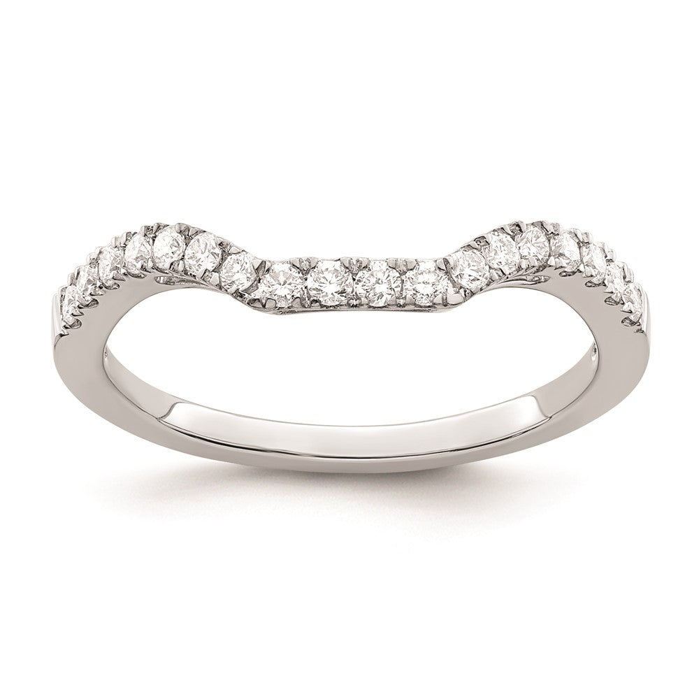 0.27ct. CZ Solid Real 14K White Gold Wedding Wedding Band Ring